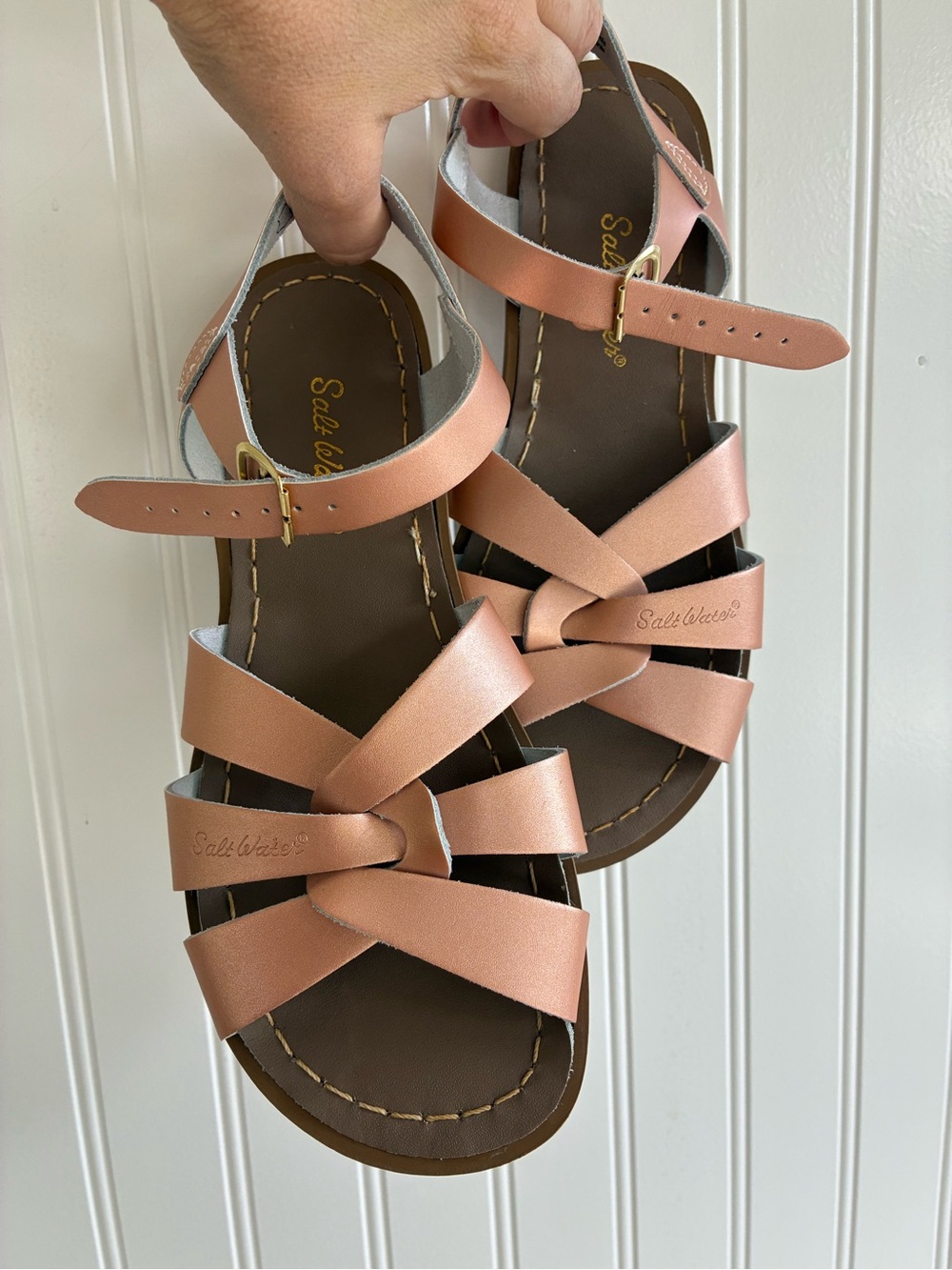 Women’s Rose Gold Saltwater Sandals